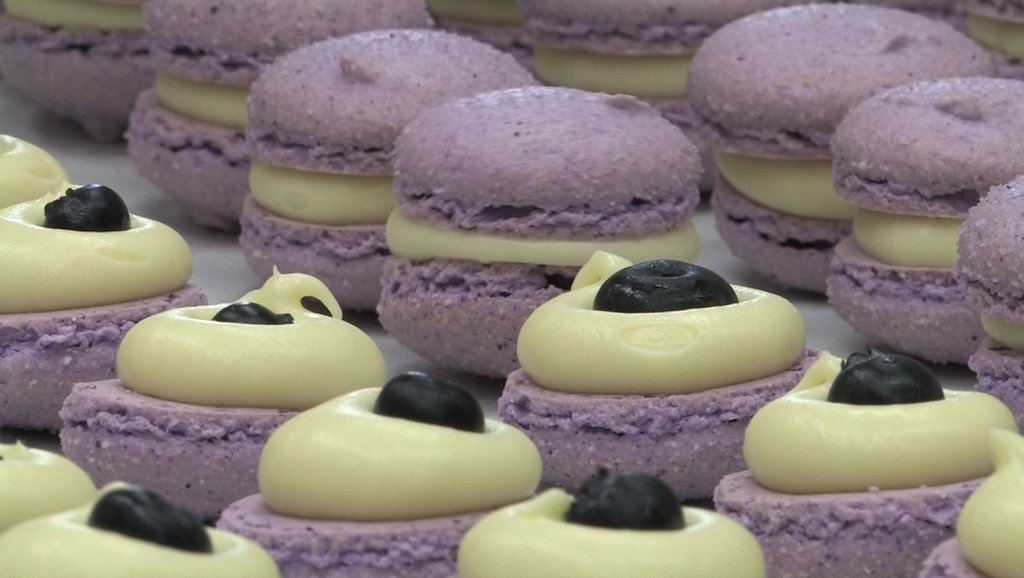 Un macaron de la Champs Elysees Bakery. (c) J. Redford, 2012