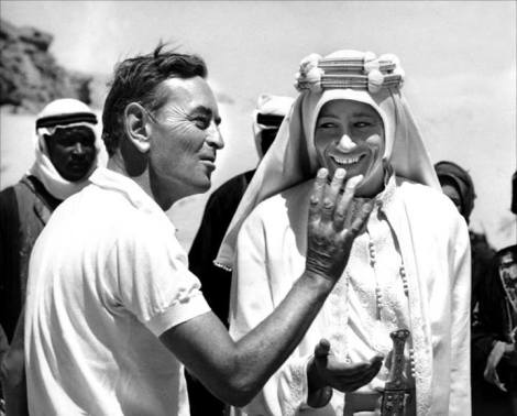 David Lean et Peter O'Toole sur le tournage.