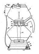 Les plans du brevet de la cafetière Automatic de 1939. Elle est améliorée en 1942 par un dispositif magnétique qui remplace le joint de caoutchouc. (c) General Electric